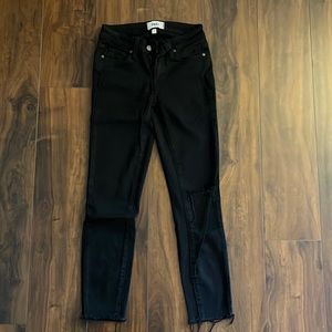 PAIGE Verdugo crop jeans, black, size 24